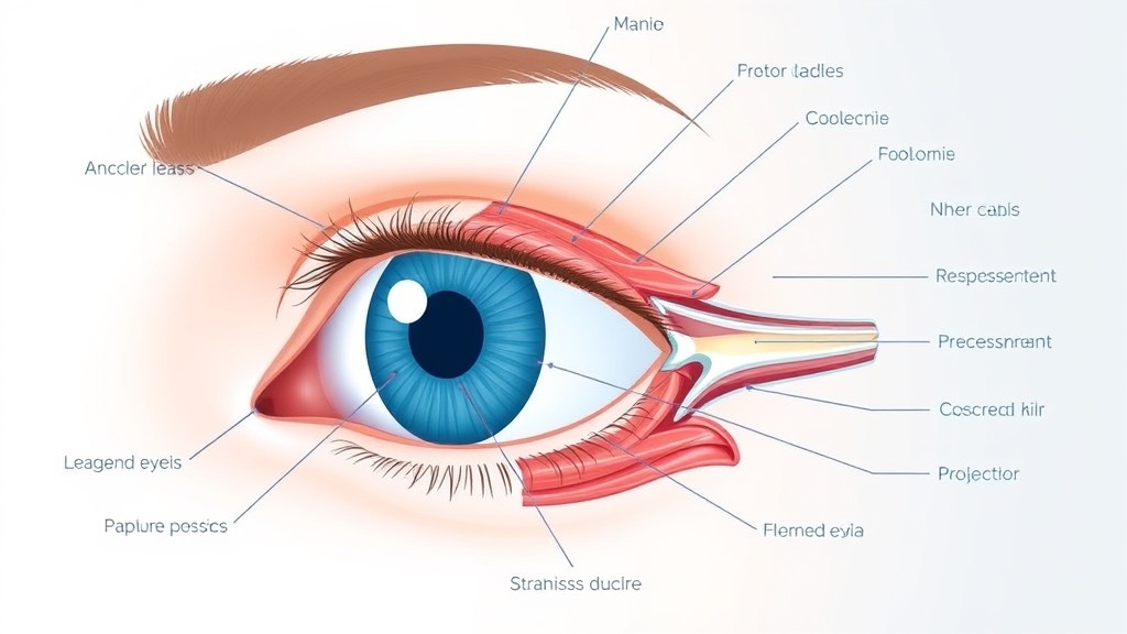 Illustration showing different types of strabismus and eye alignment