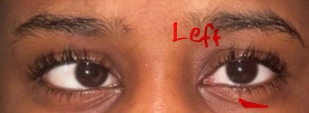 Close up of Ria's eyes